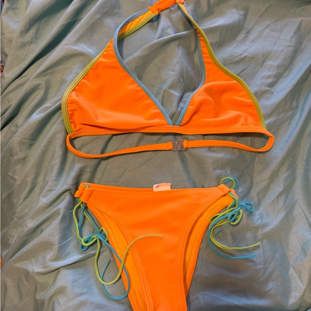 San Lorenzo Orange and Blue Bikini